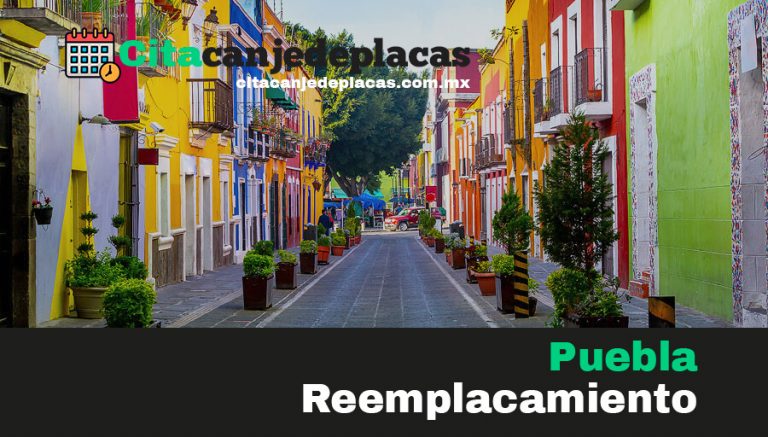 Cita canje de placa Puebla Teléfonos y Oficinas